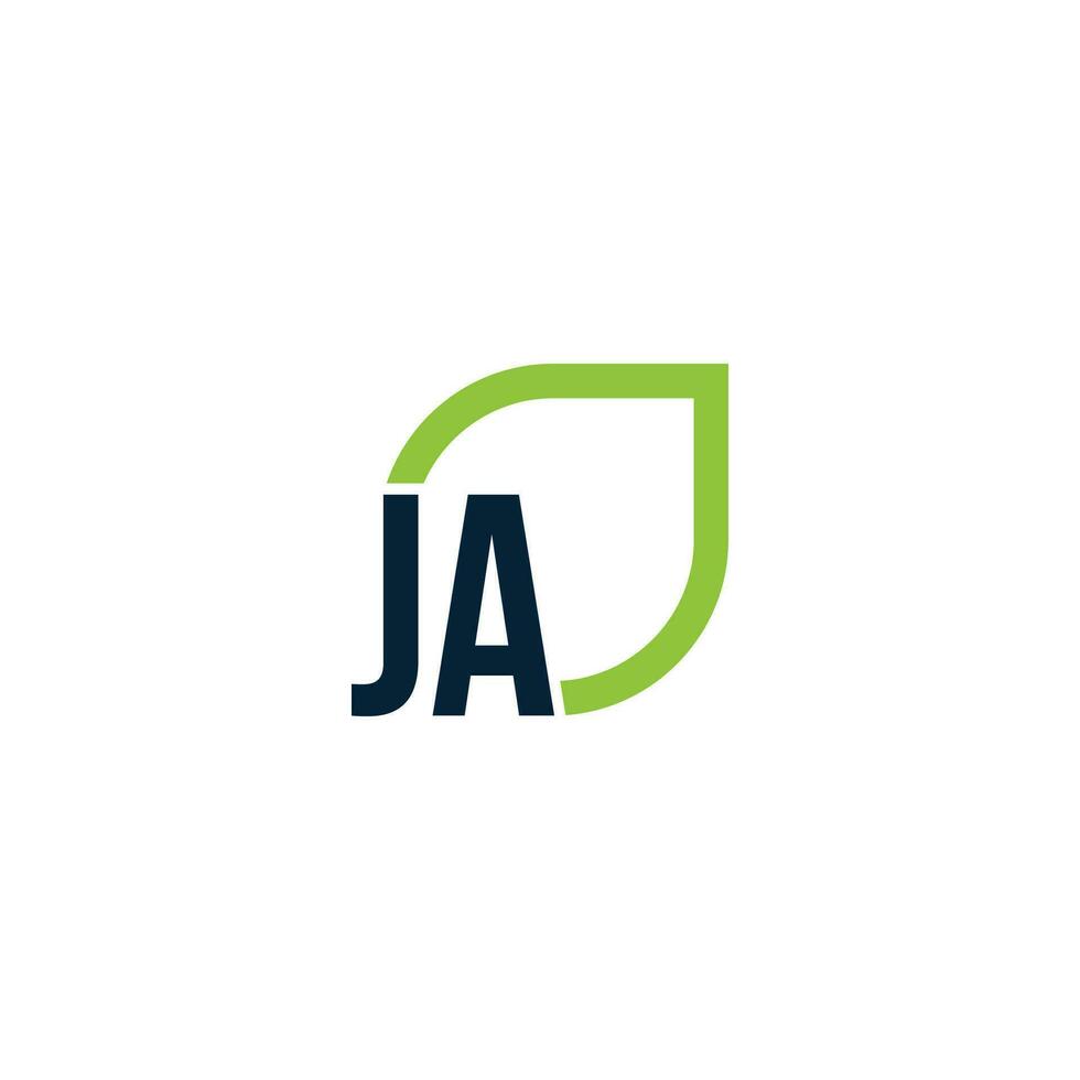 Letter JA logo grows, develops, natural, organic, simple, financial logo suitable for your company. vector