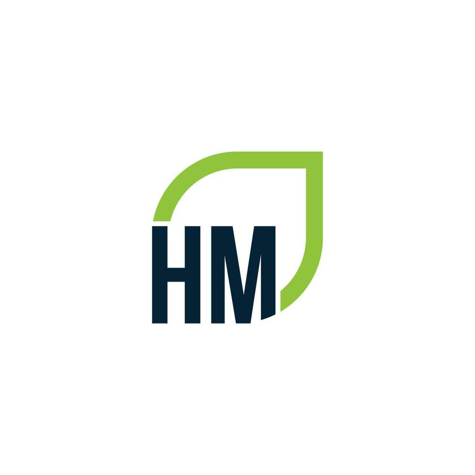 letra hm logo crece, desarrolla, natural, orgánico, simple, financiero logo adecuado para tu compañía. vector