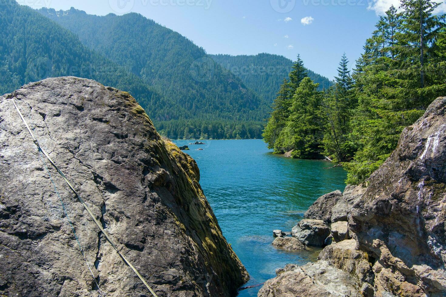 Lake Cushman and the Olympic Mountains of Washington State photo