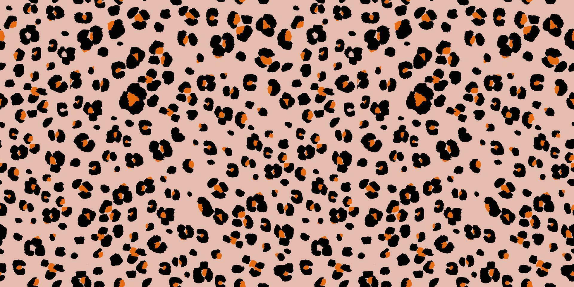 resumen leopardo piel sin costura patrones. animal impresión. geométrico folklore ornamento para textil bandera, cubrir, fondo de pantalla. vector ilustración.