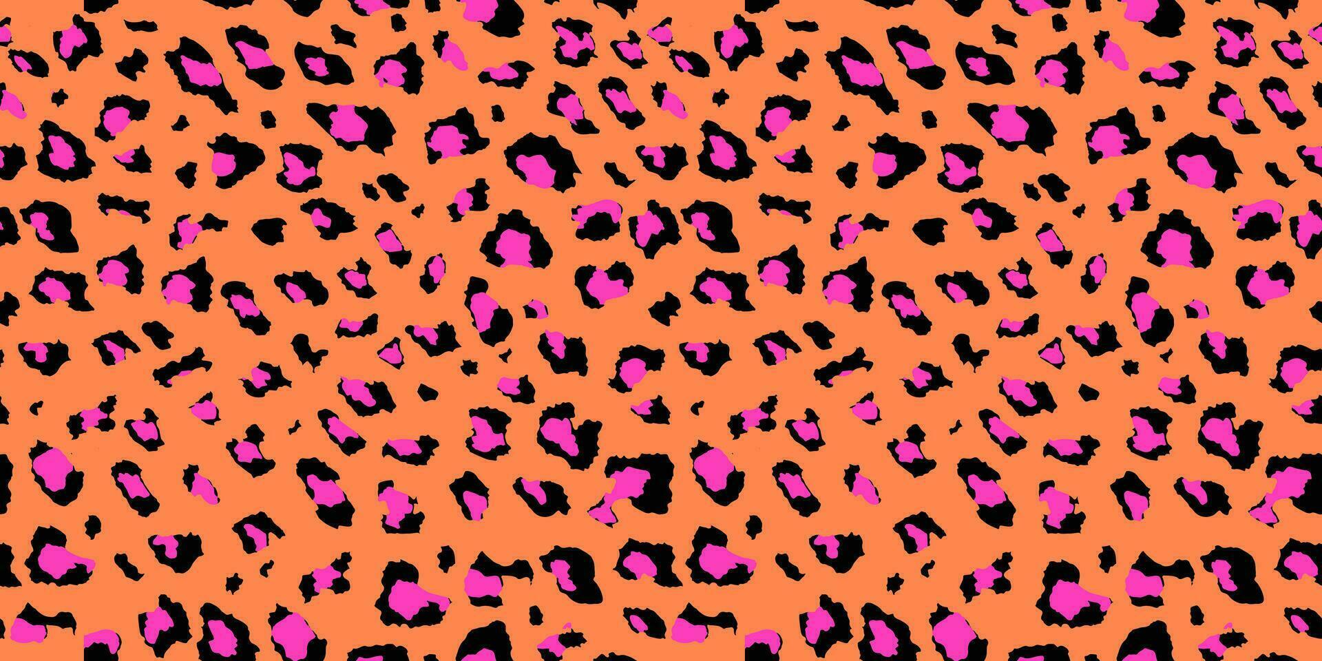 Abstract Leopard Skin Seamless Patterns. Animal print. geometric folklore ornament for textile banner, cover, wallpaper. Vector illustration.