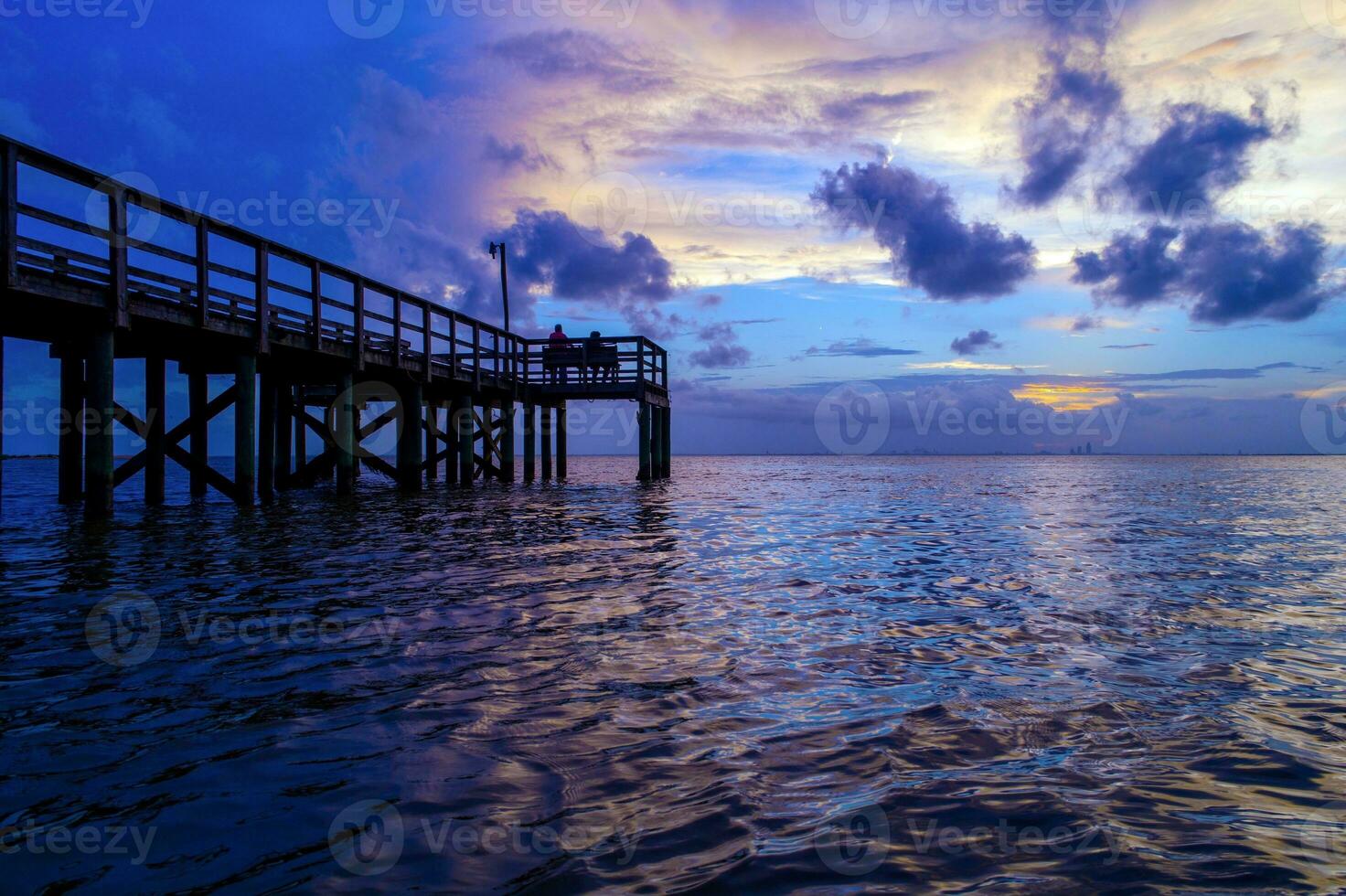 Mobile Bay at sunset in Daphne, AL photo