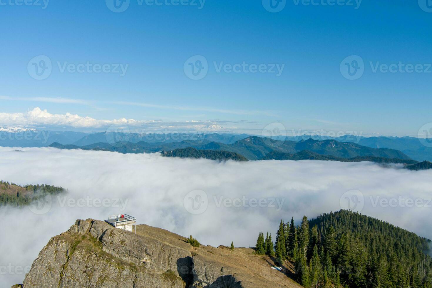 The Cascade Mountains from High Rock Lookout photo