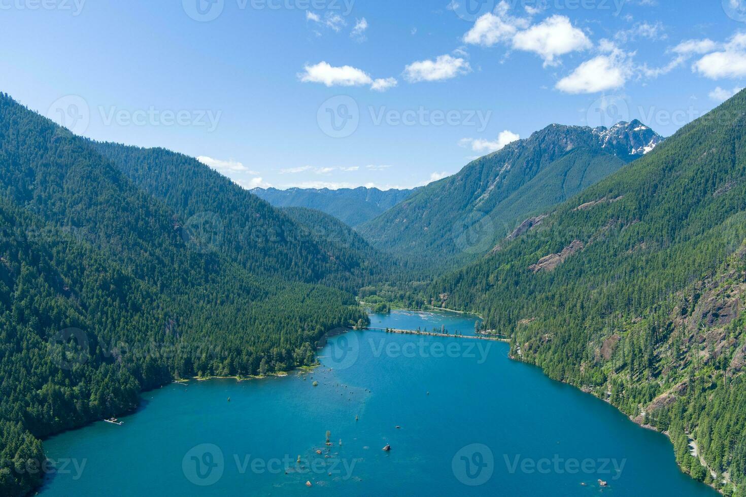 Lake Cushman and the Olympic Mountains of Washington State photo