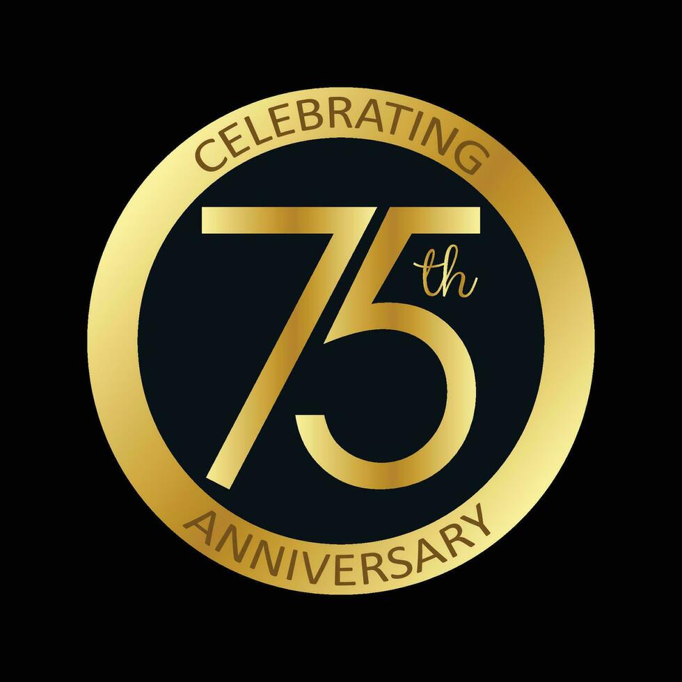 75 years celebration vector illustration