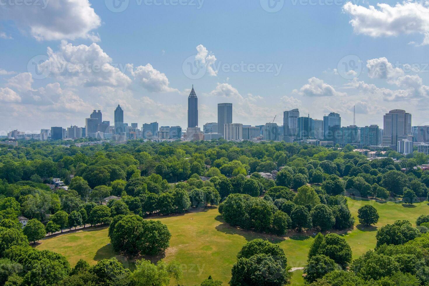 The Atlanta, Georgia skyline from Piedmont Park photo