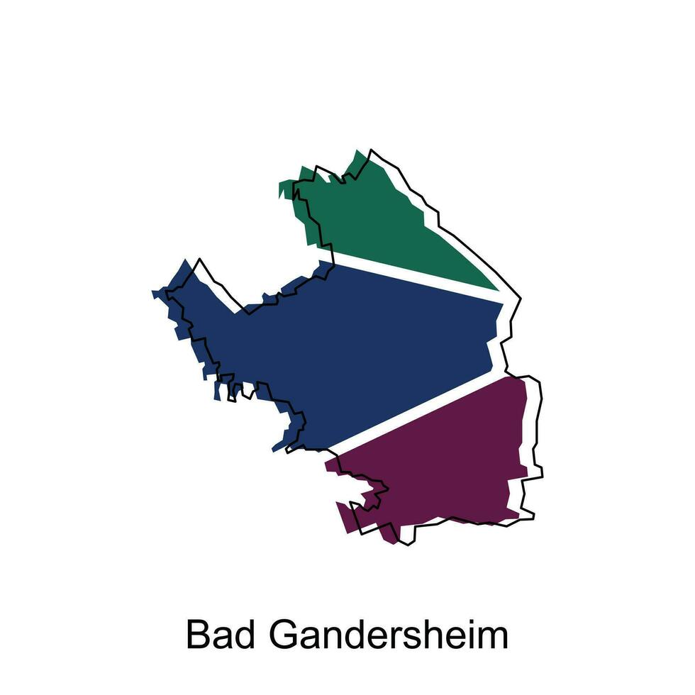 Bad Gandersheim map.vector map of the German Country Vector illustration design template on white background