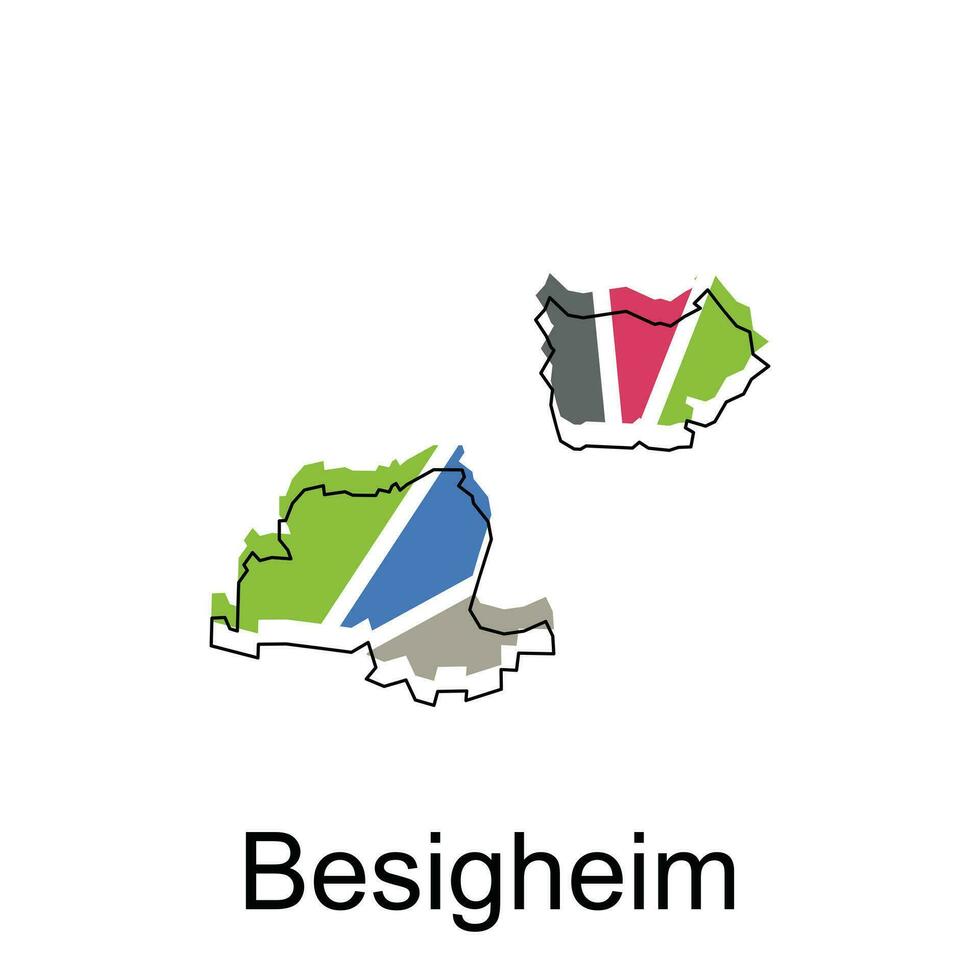 vector mapa de besigheim moderno describir, alto detallado vector ilustración vector diseño plantilla, adecuado para tu empresa