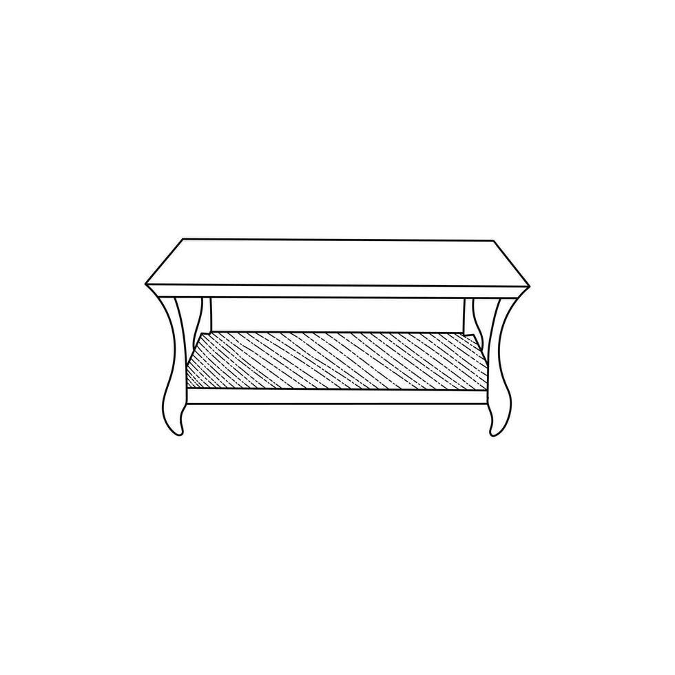 café mesa icono desde mueble colección aislado en blanco antecedentes vector