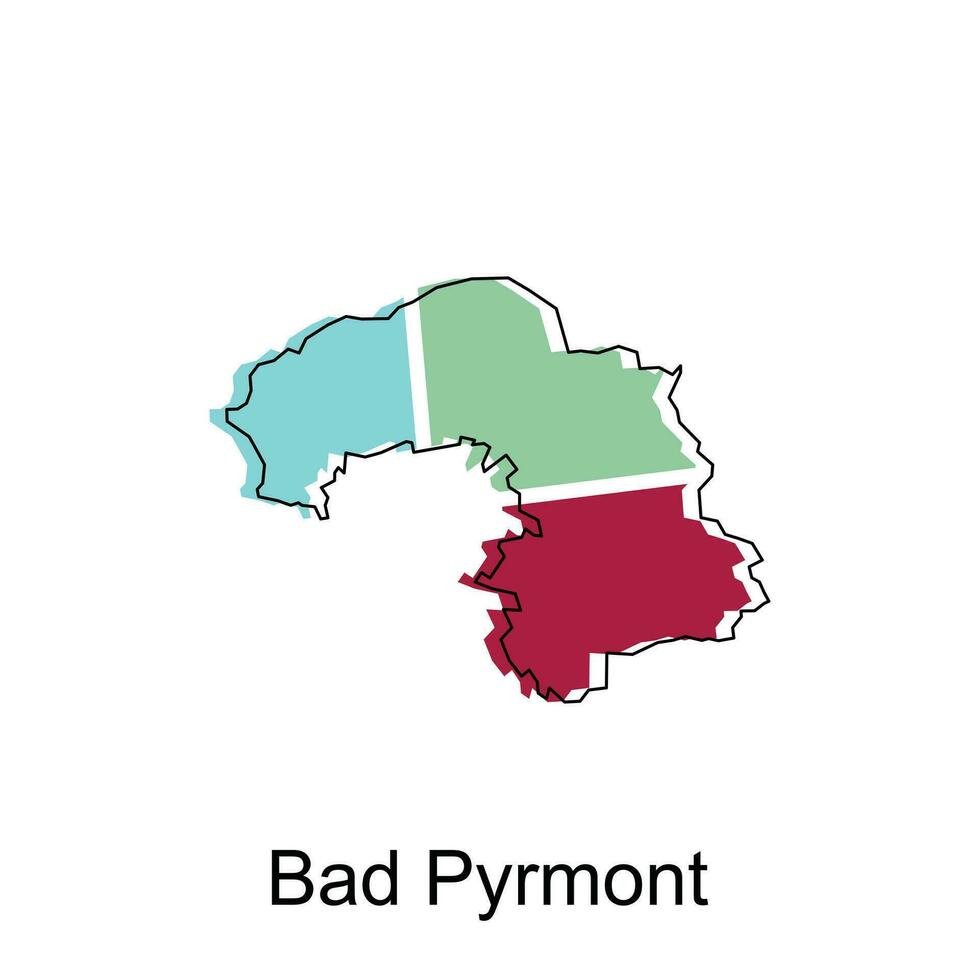 Bad Pyrmont map.vector map of the German Country Vector illustration design template on white background
