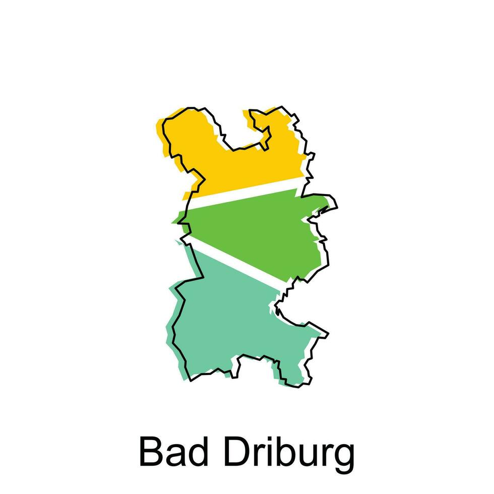 Map of Bad Driburg. Vector design template on white background