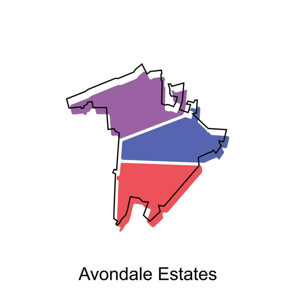 Map of Avondale Estates vector design country of World map