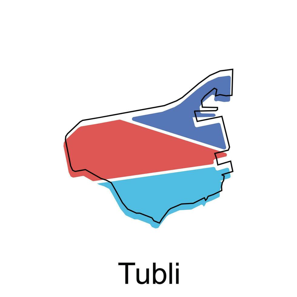 mapa de tubli vistoso moderno vector diseño plantilla, nacional fronteras y importante ciudades ilustración