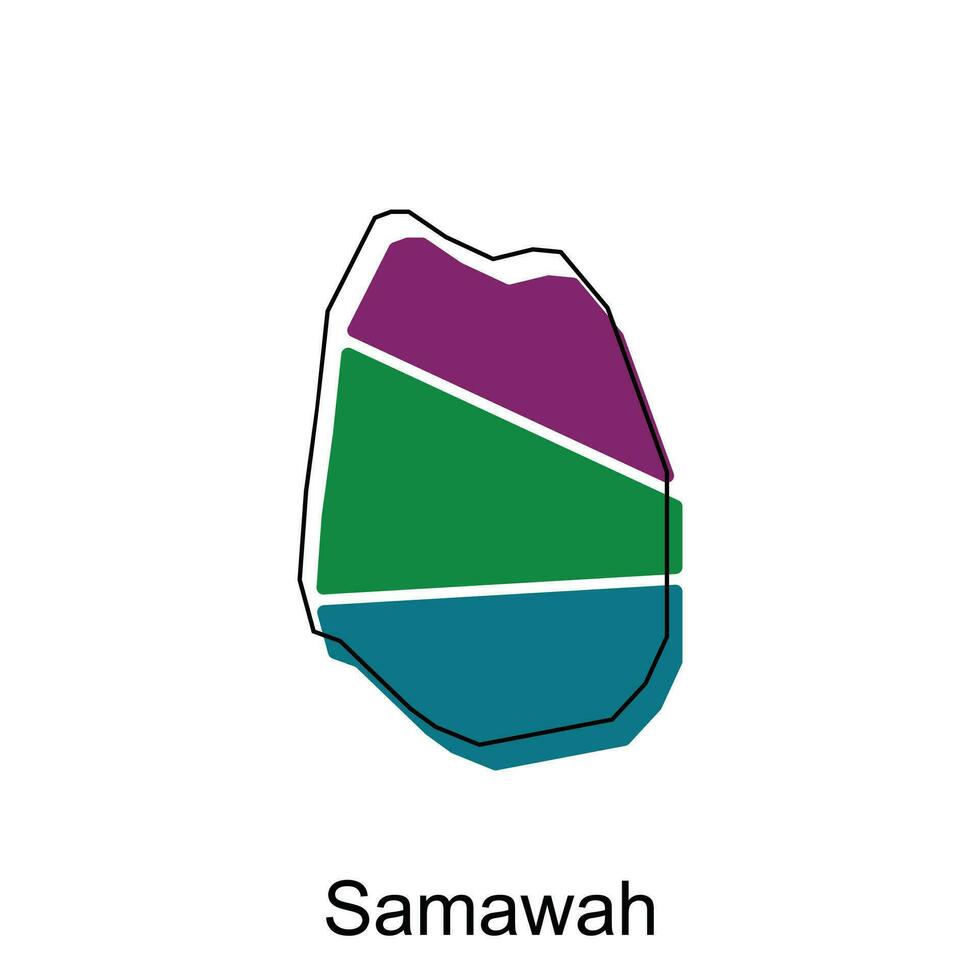 vector mapa de samawah vistoso moderno describir, alto detallado vector ilustración vector diseño plantilla, adecuado para tu empresa