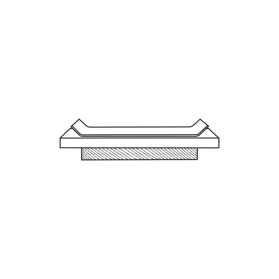 Table Icon line art design template, vector symbol, sign, outline illustration.