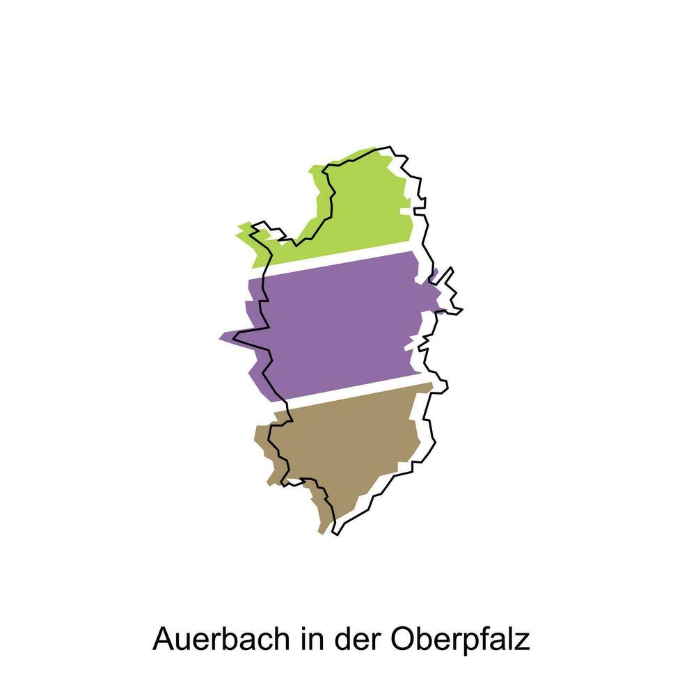 Auerbach In Der Oberpfaiz map.vector map of the Germany Country. Borders of for your infographic. Vector illustration. design template
