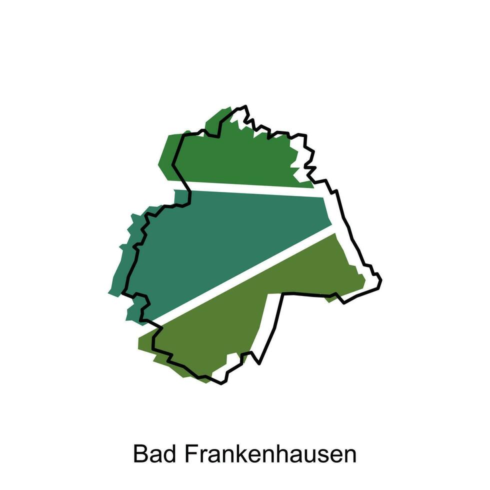 vector map of Bad Frankenhausen modern outline, High detailed vector  illustration vector Design Template, suitable for your company