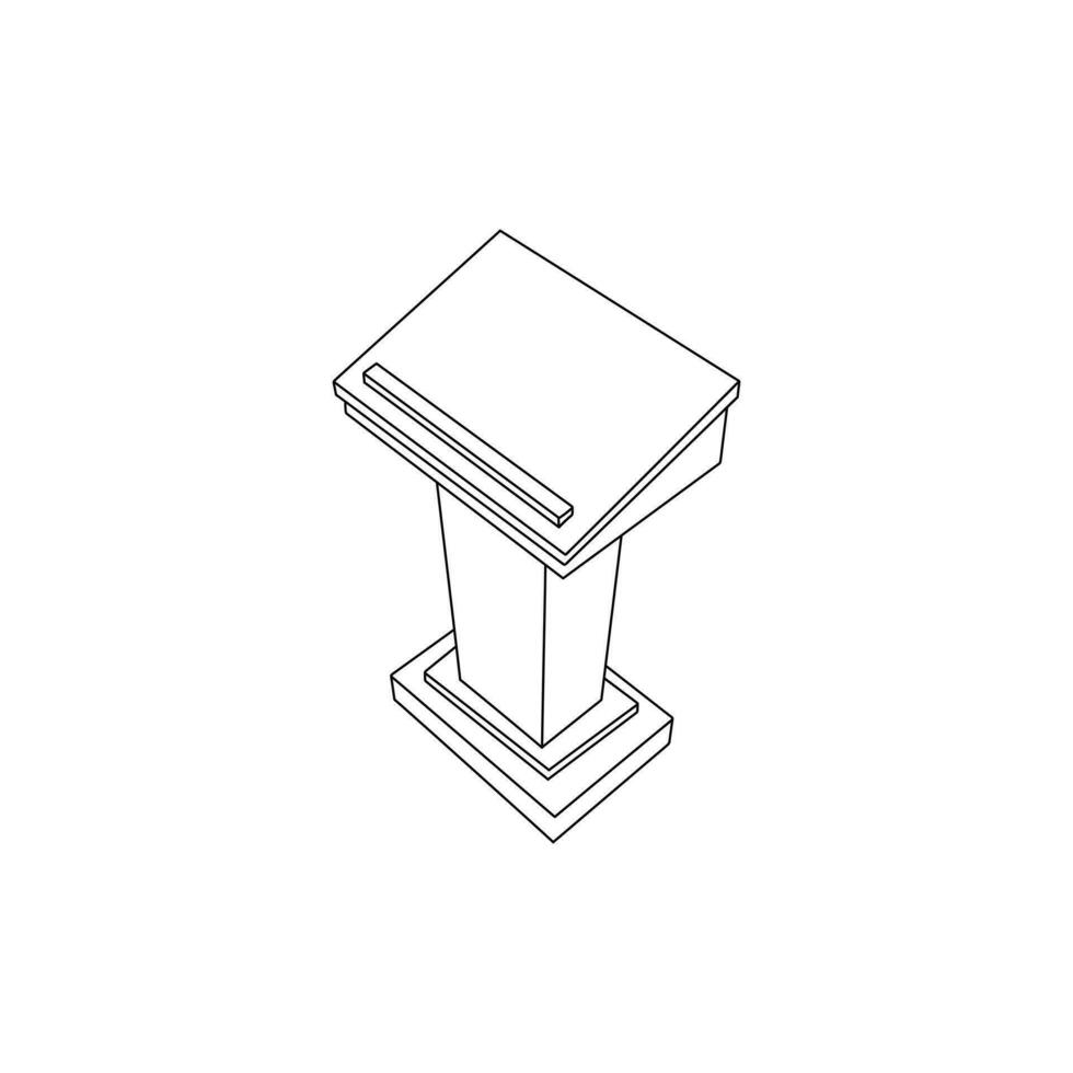 Podium icon line simple logo design inspiration vector template