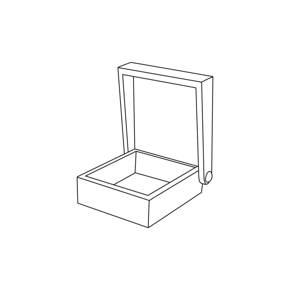 Empty Cigarette Box icon line art design template, vector symbol, sign, outline illustration.