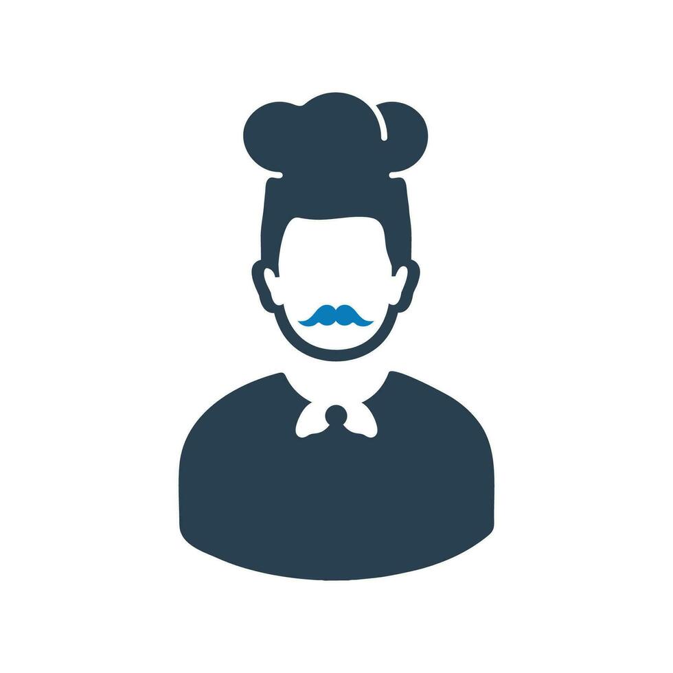 Restaurant Chef Icon. Editable Flat Vector Illustration.