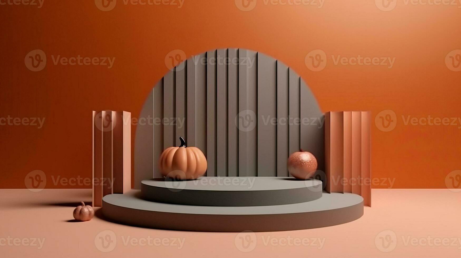Podium and minimal abstract background for Halloween 31th october photo