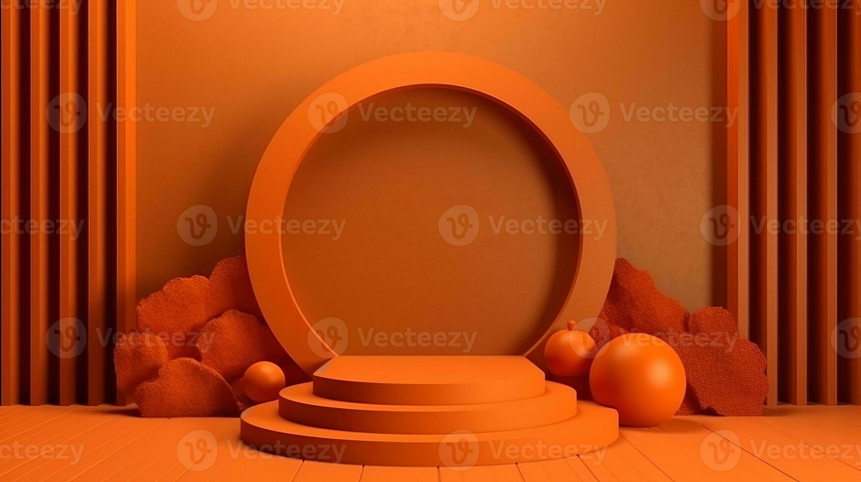 Podium and minimal abstract background for Halloween 31th october photo