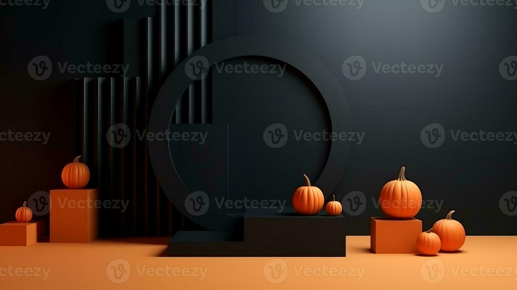 Podium and minimal abstract background for Halloween 31th october photo