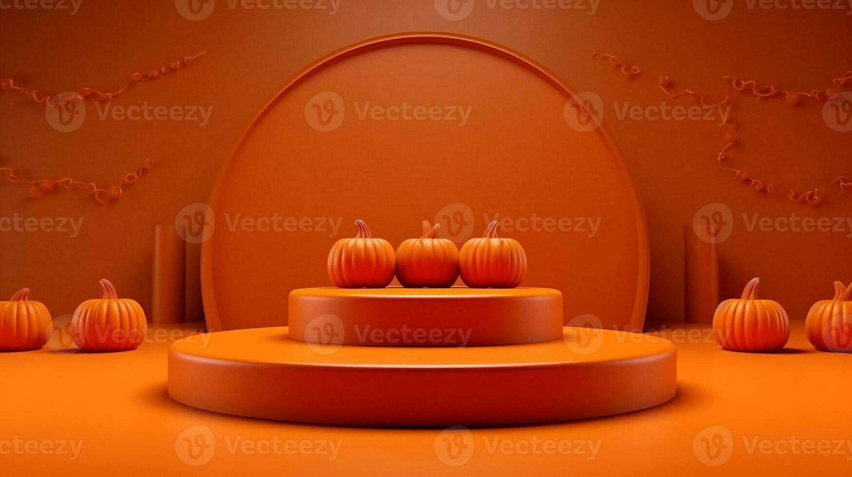 Podium and minimal abstract background for Halloween 31th october photo