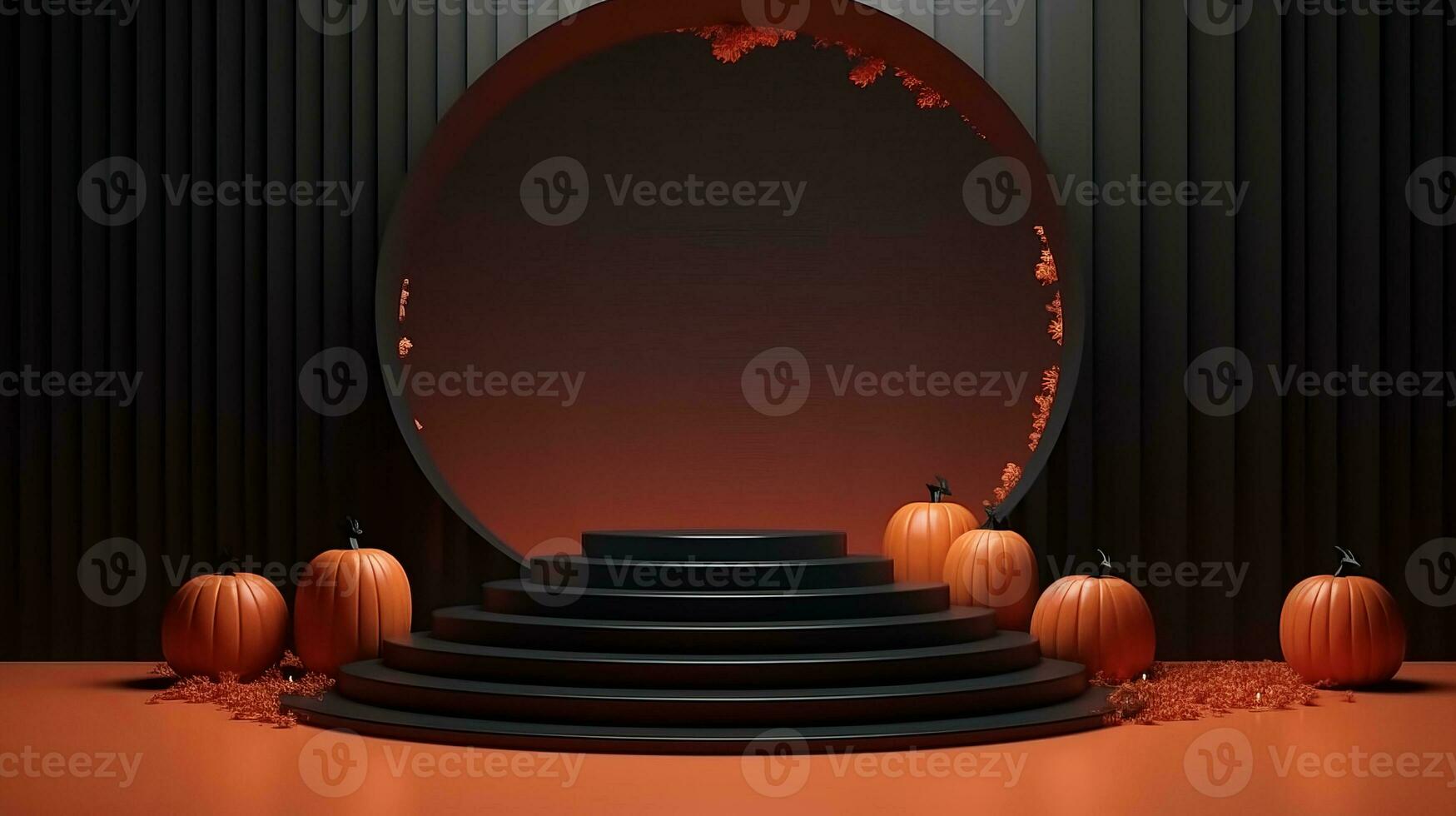 Podium and minimal abstract background for Halloween 31th october photo