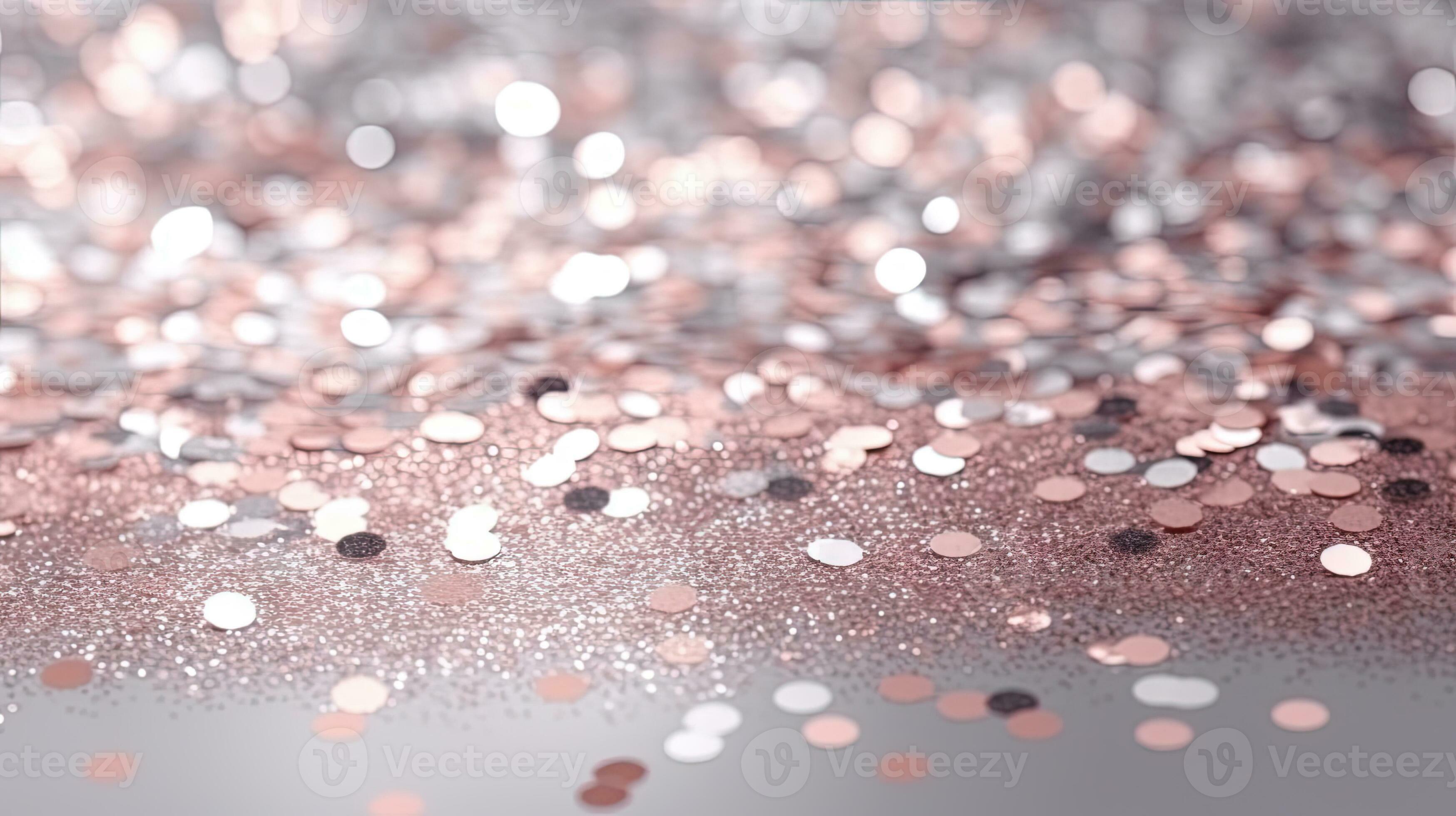 Pink Glitter Texture Sparkle Vector Background Rose Confetti