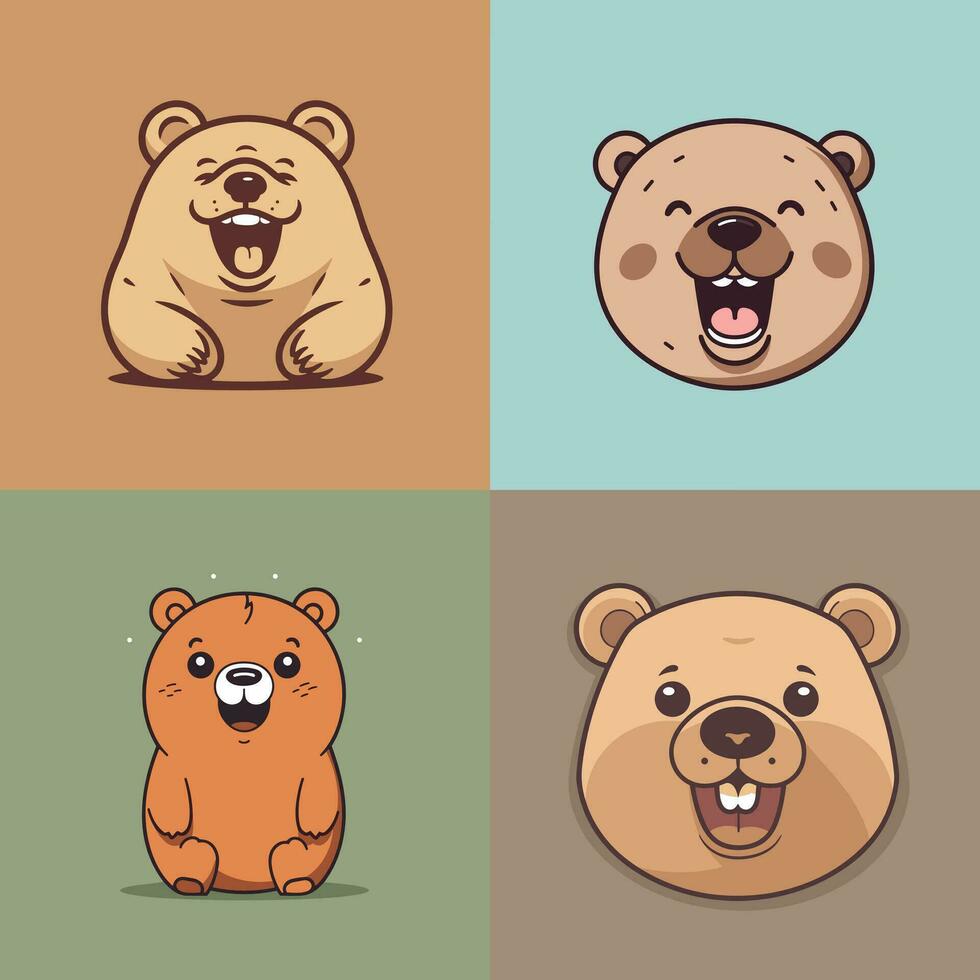 mano dibujado linda oso dibujos animados icono logo osito de peluche oso ilustración personaje mascota dibujos animados garabatear kawaii dibujo Arte vector