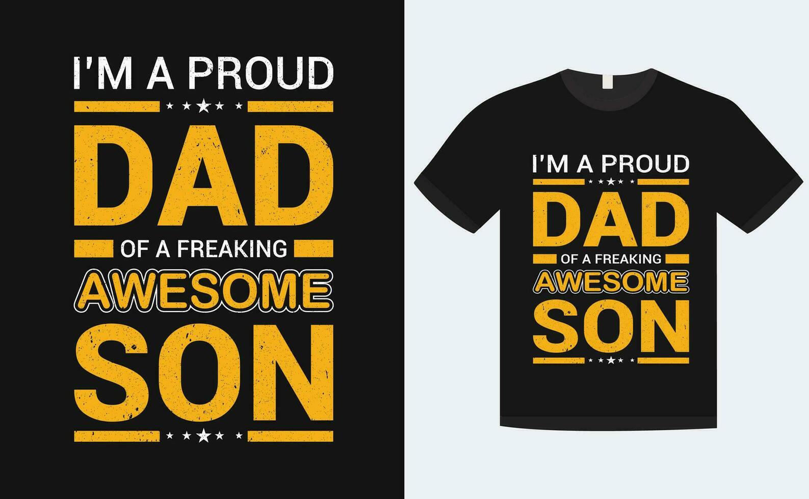 Dad T-Shirt Design. Vector father is real hero typeface vector t shirt design
