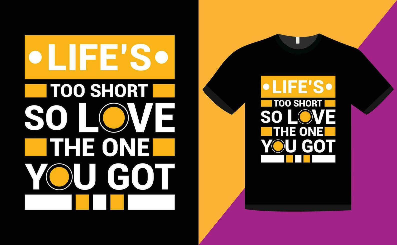 de la vida también corto entonces amor el uno usted tiene tipografía t camisa diseño. vector