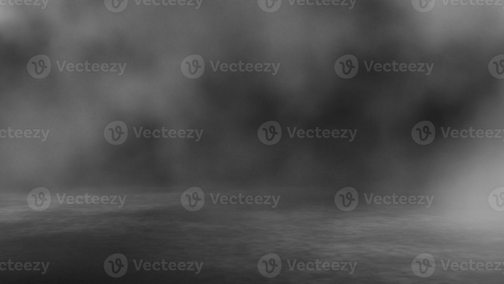 Empty dark abstract cement floor and studio room with smoke float up interior texture for display products wall background photo