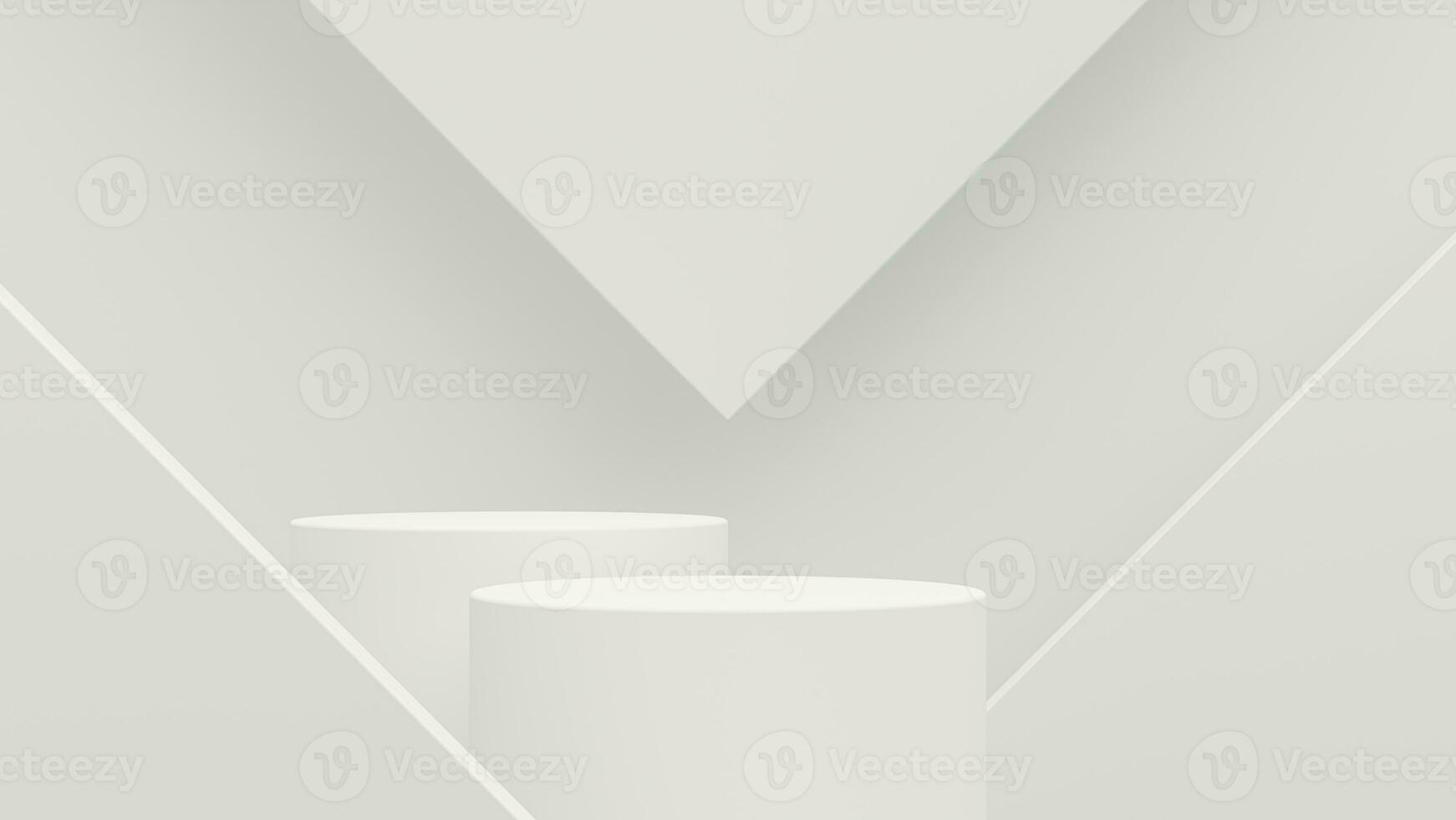 3d display product abstract minimal scene with geometric podium platform. gray background 3d rendering with podium. stand for cosmetic products. Stage showcase on pedestal 3d white studio photo