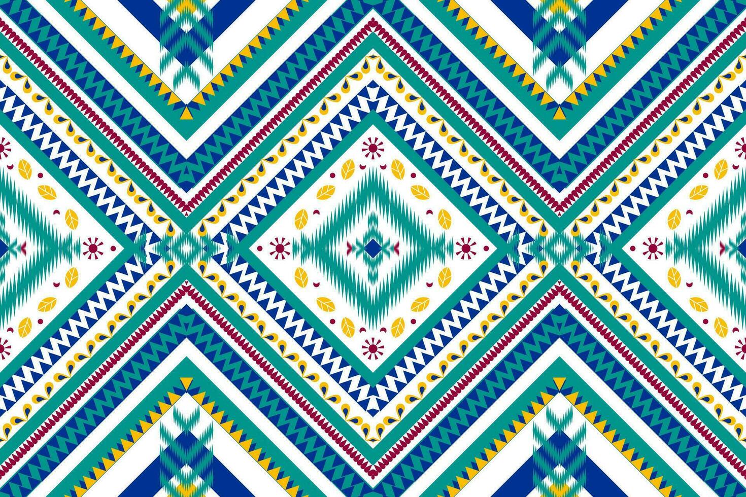 Geometric ethnic seamless pattern design. Aztec fabric carpet mandala ornament chevron textile decoration wallpaper. Tribal turkey African Indian traditional embroidery ornament background. vector