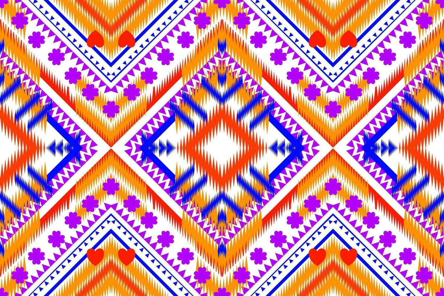 Ethnic Tribal zigzags and stitches seamless pattern. Abstract Geometric shapes design for print textile, carpet, linoleum , fabric, curtain, Handmade, Horizontal stripes. vector