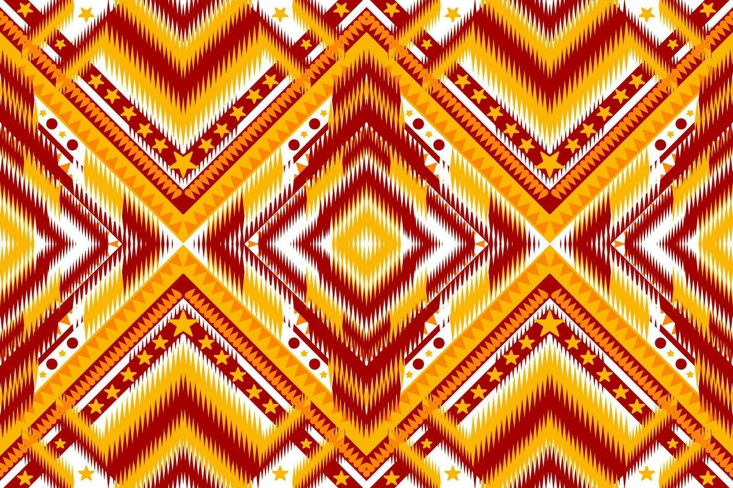 Ikat chevron ethnic seamless pattern. Traditional tribal style. Design for decoration, fabric, clothing, textile, print, texture, background, wrapping, wallpaper, batik, carpet, embroidery vector