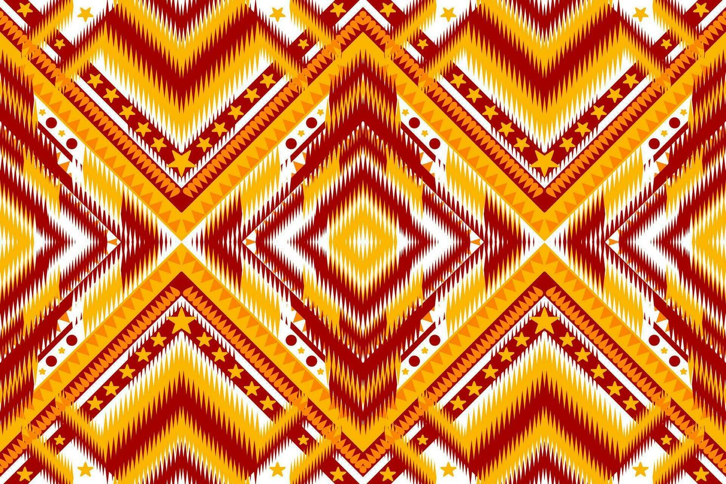 Ikat chevron ethnic seamless pattern. Traditional tribal style. Design for decoration, fabric, clothing, textile, print, texture, background, wrapping, wallpaper, batik, carpet, embroidery vector