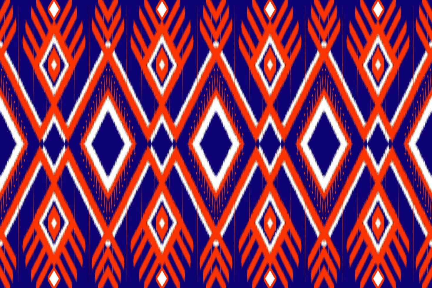 Indigo navy blue geometric traditional ethnic pattern Ikat seamless pattern border abstract design for fabric print cloth dress carpet curtains and sarong Aztec African Indian Indonesia vector