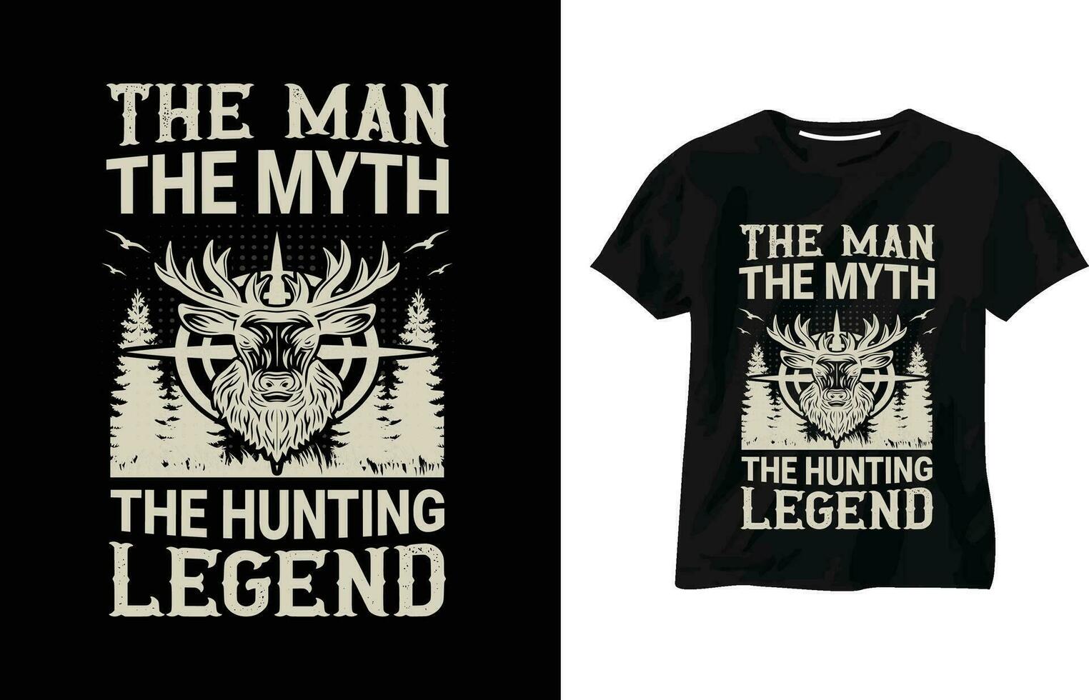 The man the myth the hunting legend quotes, Deer, duck, arrow vector, typography, hunting t shirt design vector