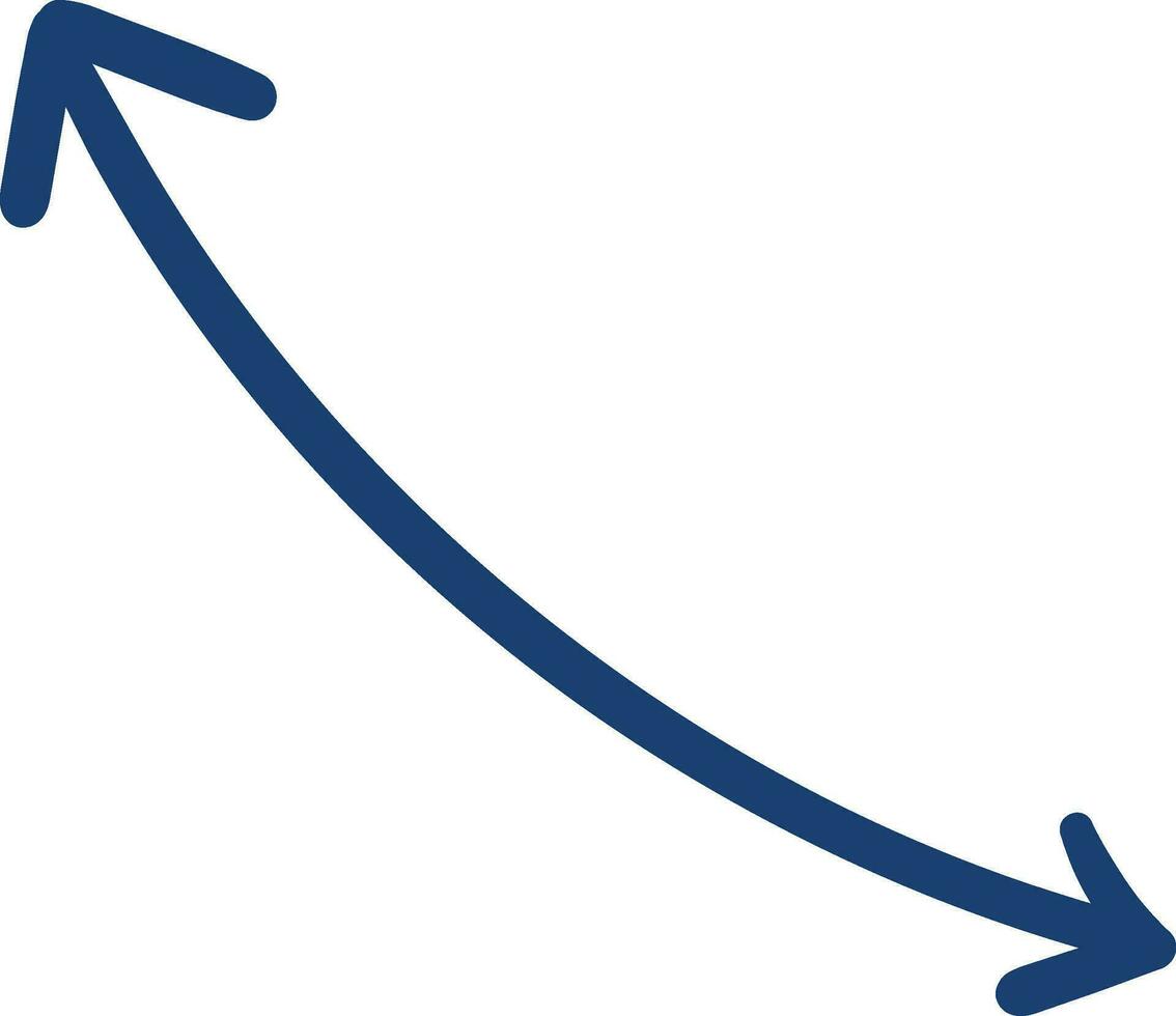 Navy Doodle Arrow vector