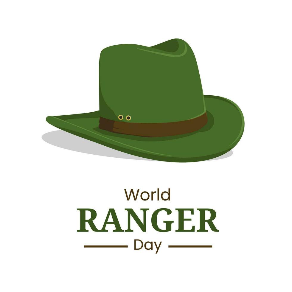Ranger Hat Icon on White Background illustration suitable for world ranger day vector