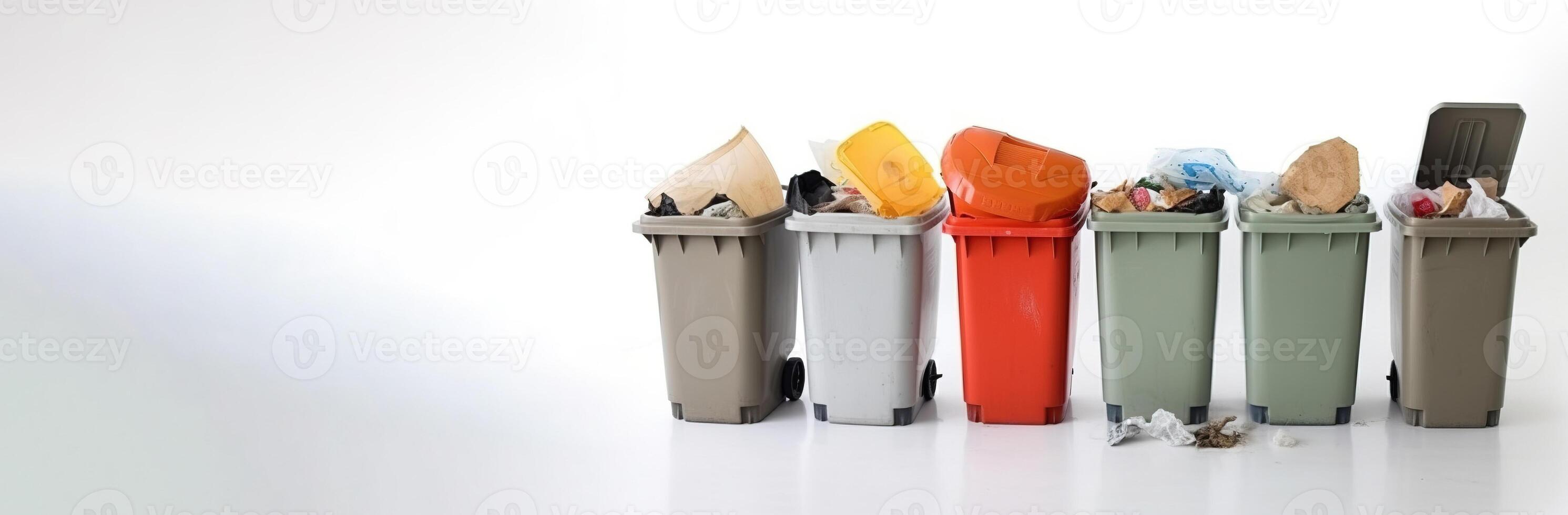 Utilization of garbage, waste. Ecological concept of separate collection. . photo