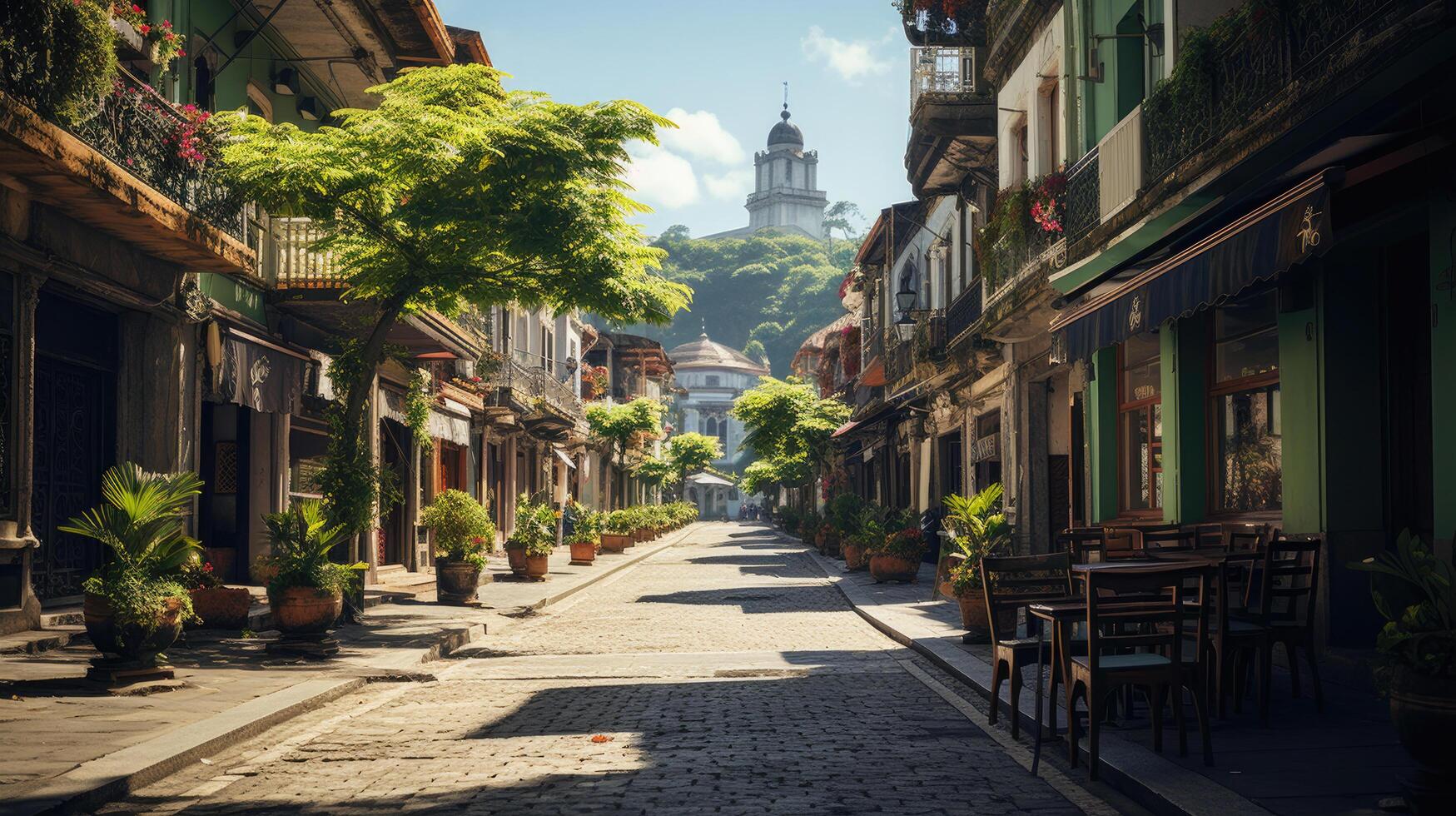 Brazilian City Mockup Highly Detailed Professional, Generative Ai photo