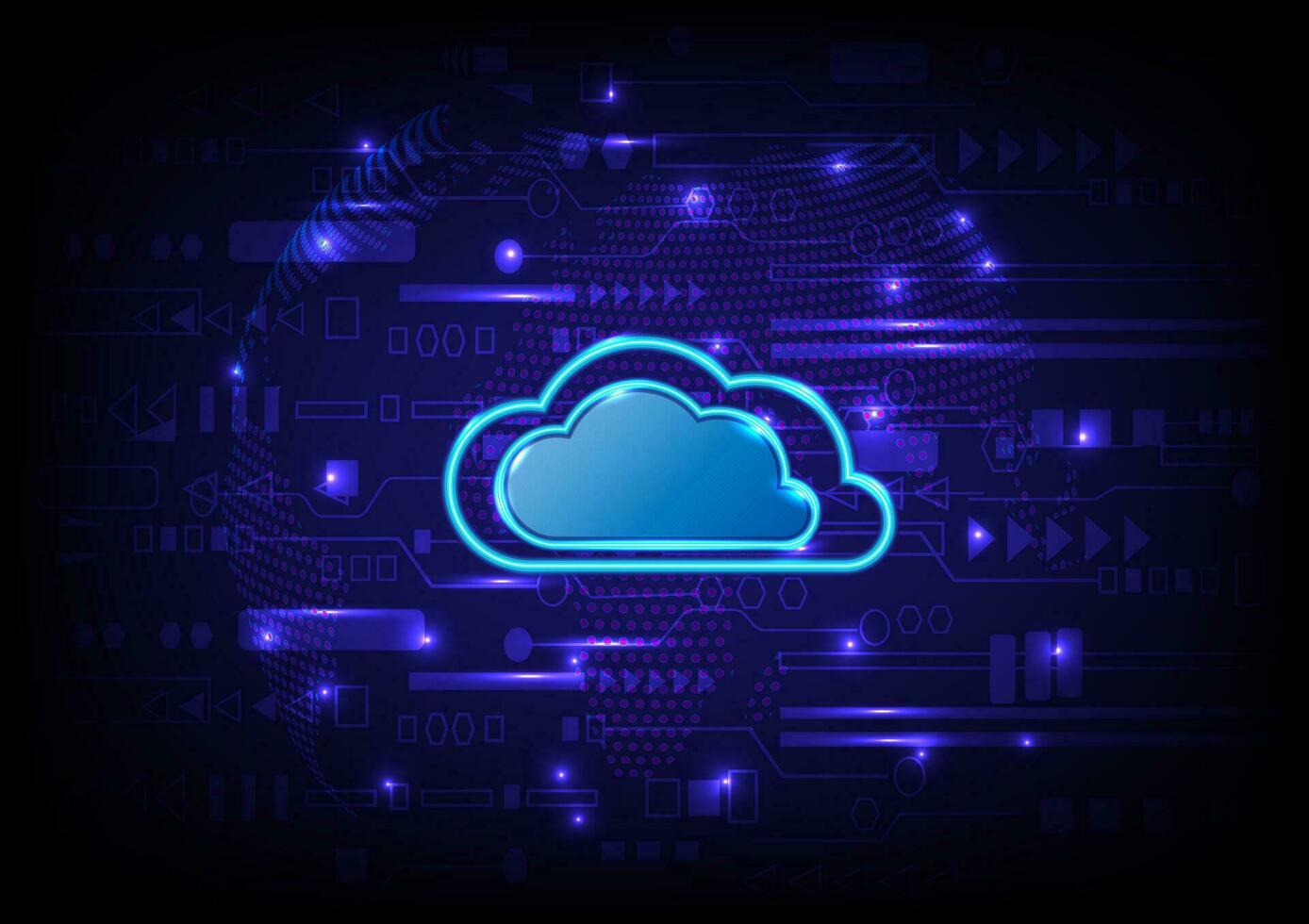 Internet online cloud network connection technology engineering futuristic abstract background vector illustration