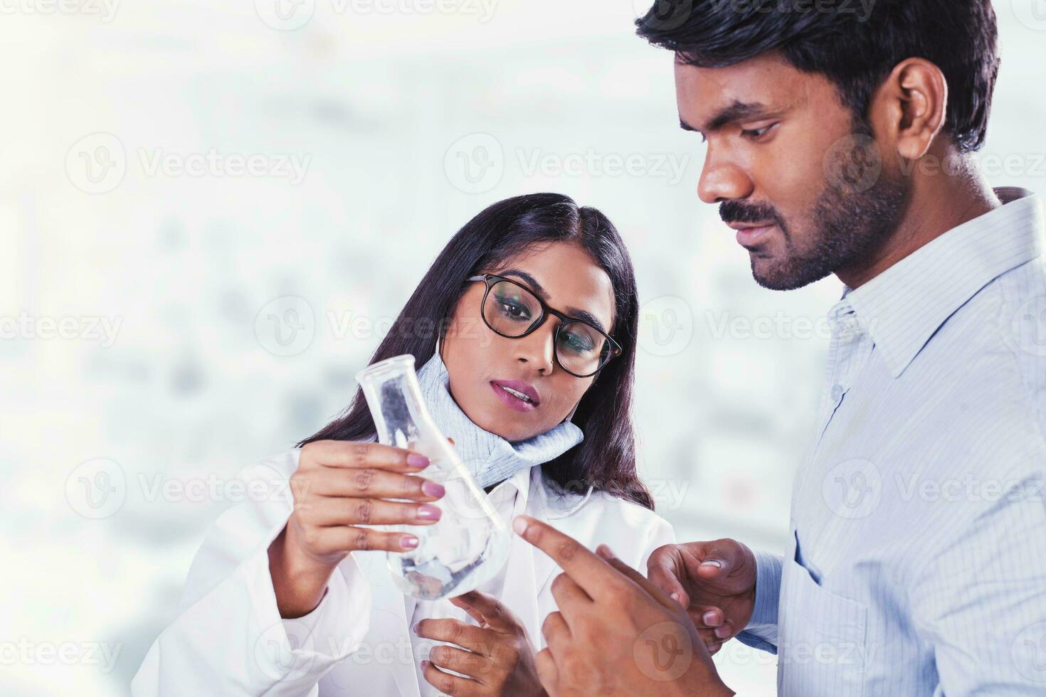 Scientists working together photo