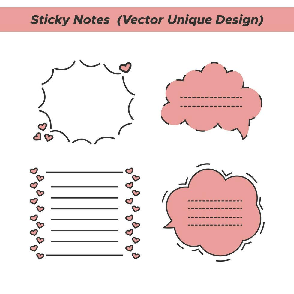 sticky notes vector unique design vector illustration