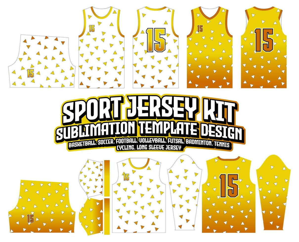 Zenitsu Yellow Gradient Jersey Design Sportswear Background vector