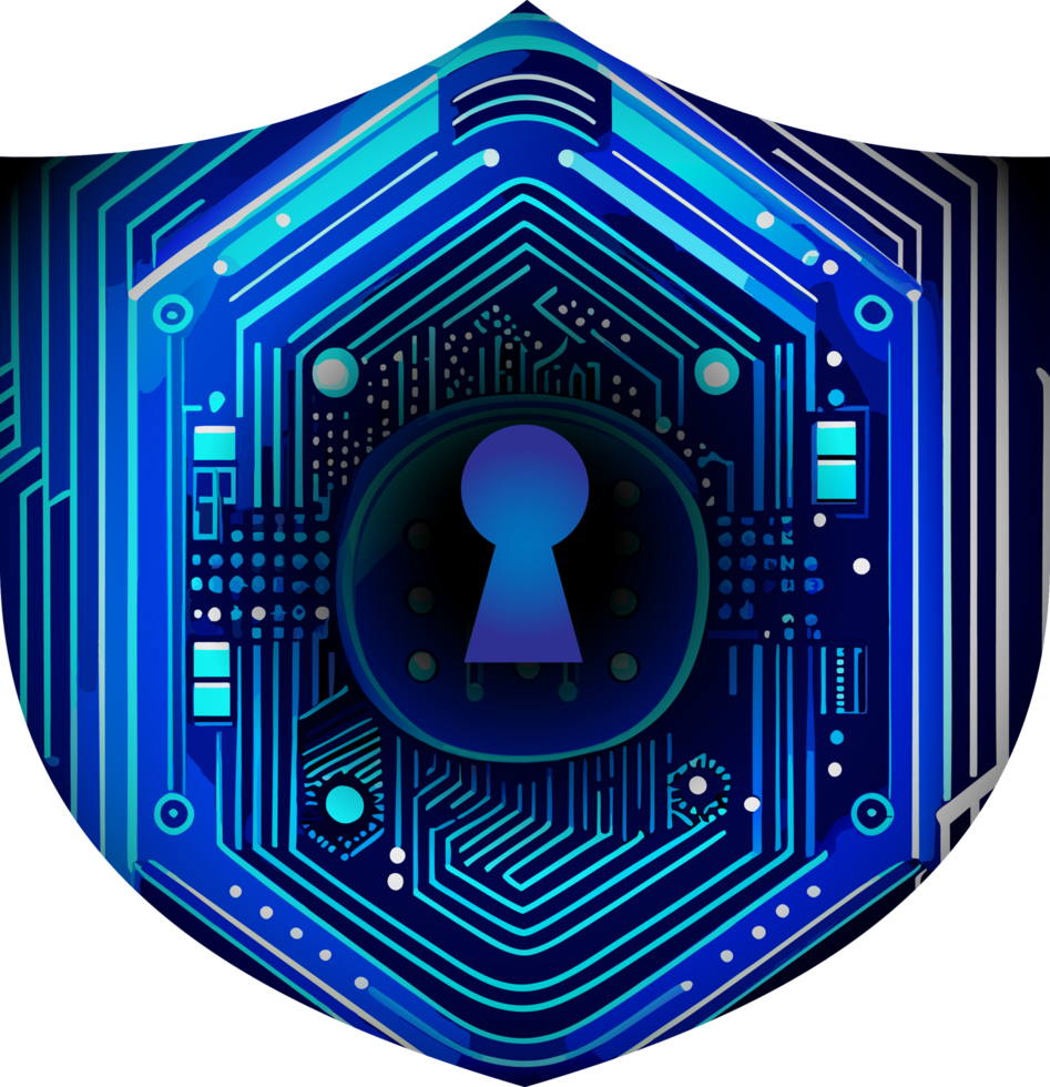 Modern Technology Shield Cybersecurity Crop-out png
